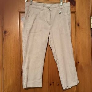 Daily Sports Golf Tan GinghamCapris Sz 6 EUC